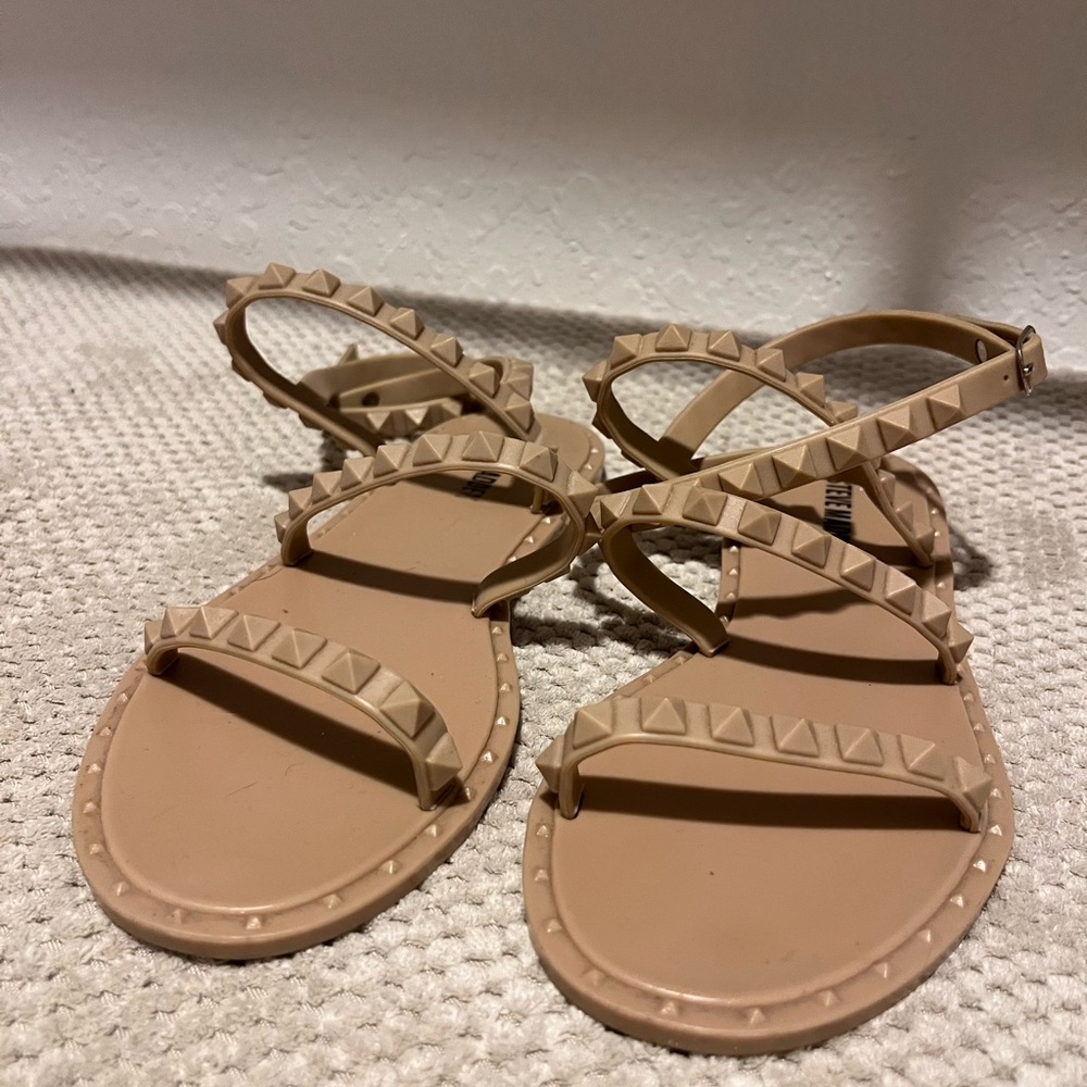 Steve Madden Beige Studded Sandals